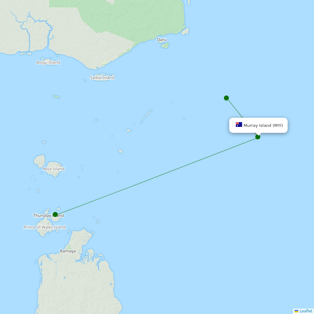 Saibai Island Airport destination map