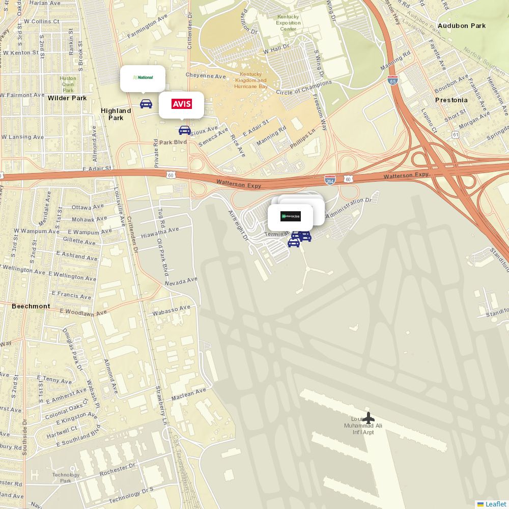 Car rentals at Louisville International Airport (SDF) Airport Information