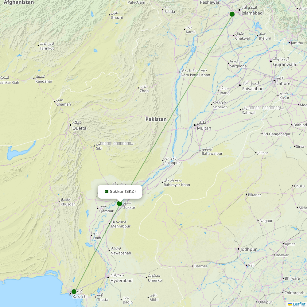 Sukkur destination map