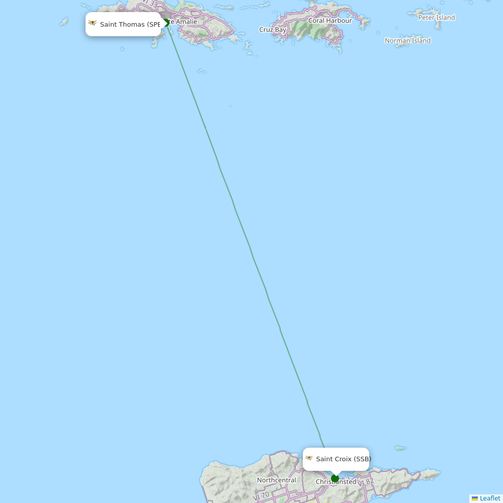 St. Thomas Seaplane Base destination map
