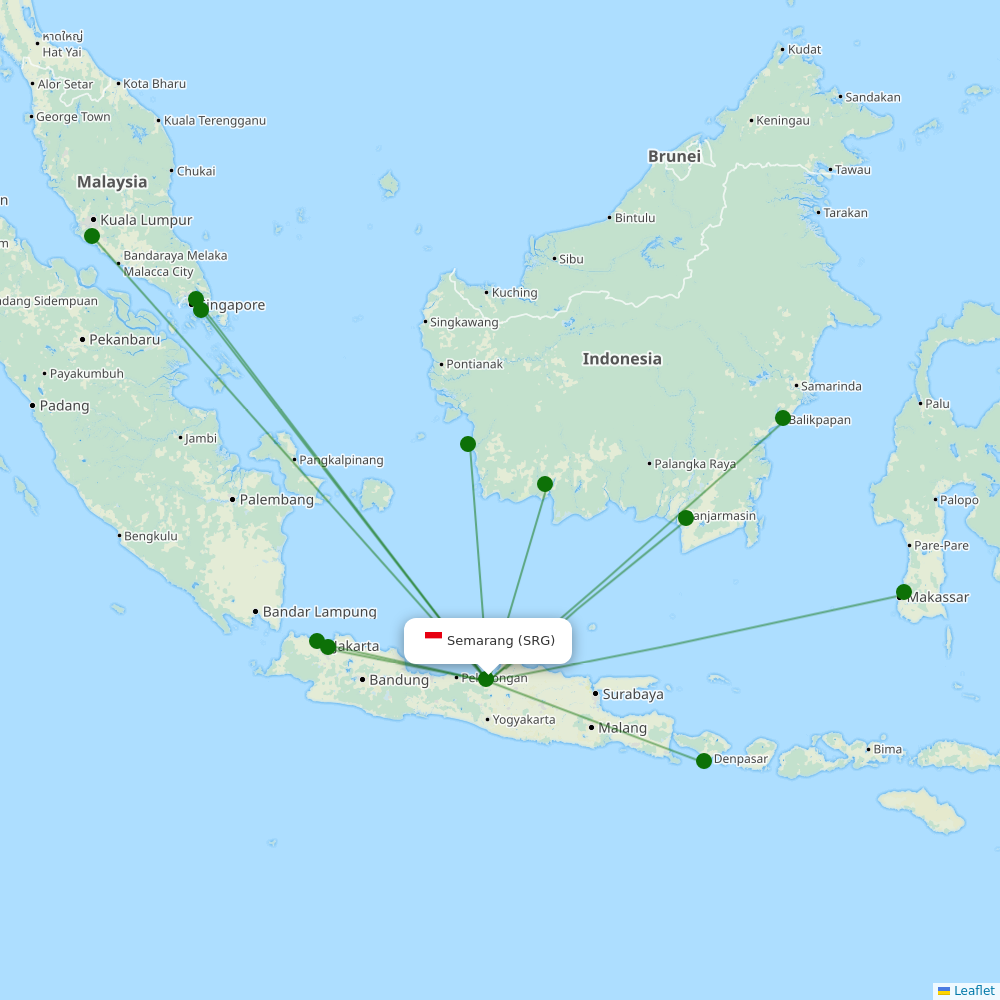 Route map Semarang  SRG airport