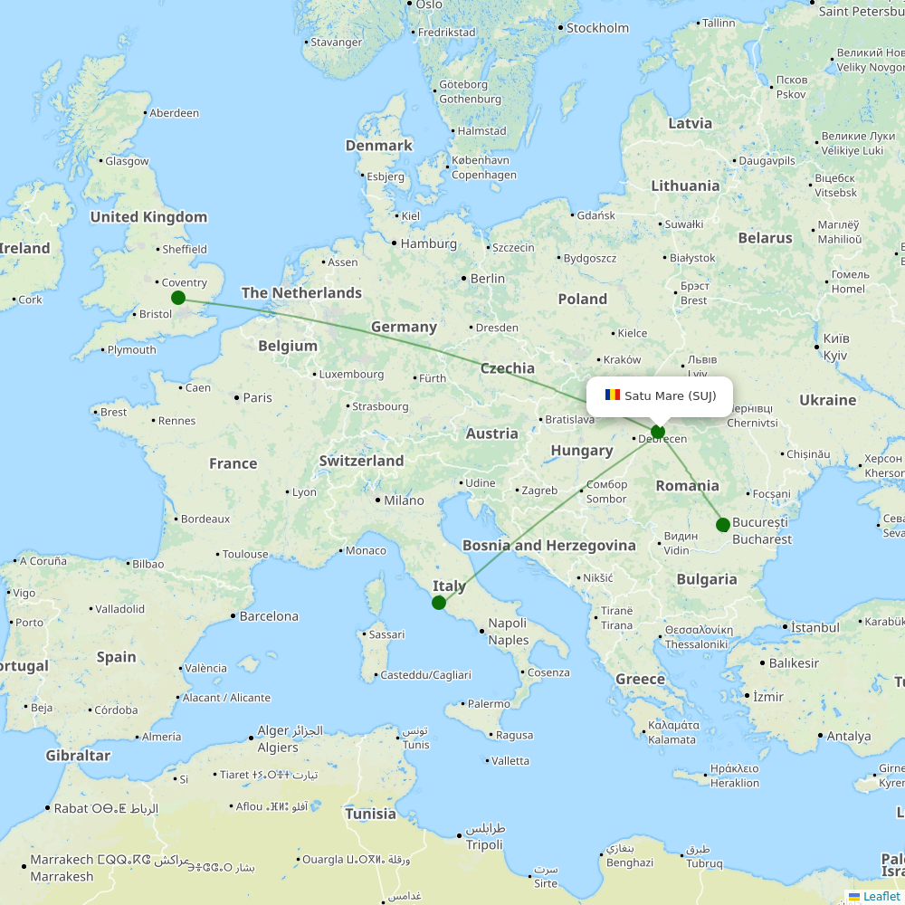 Route map over SUJ airport