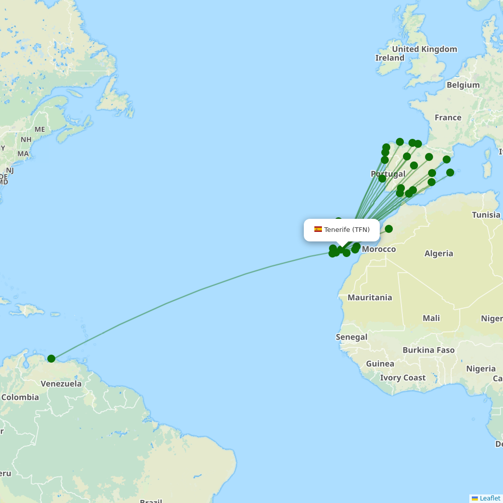 Tenerife North destination map