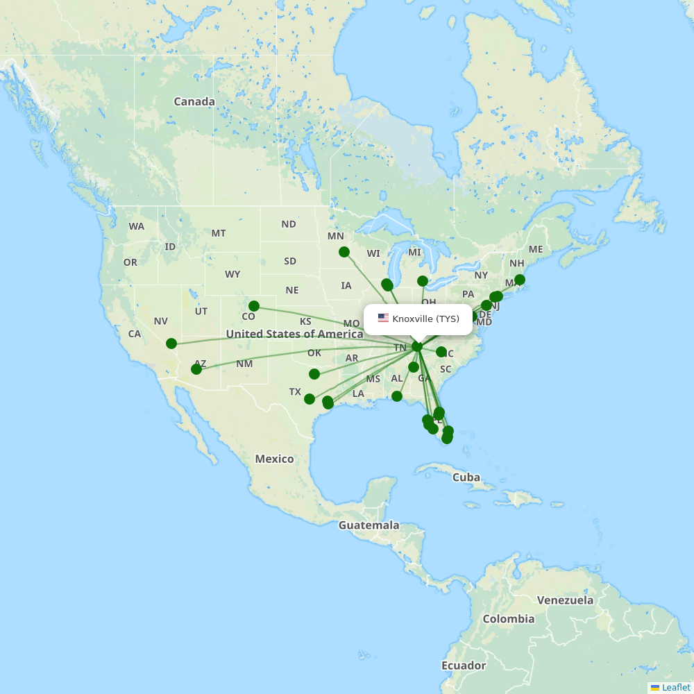 Mc Ghee Tyson destination map