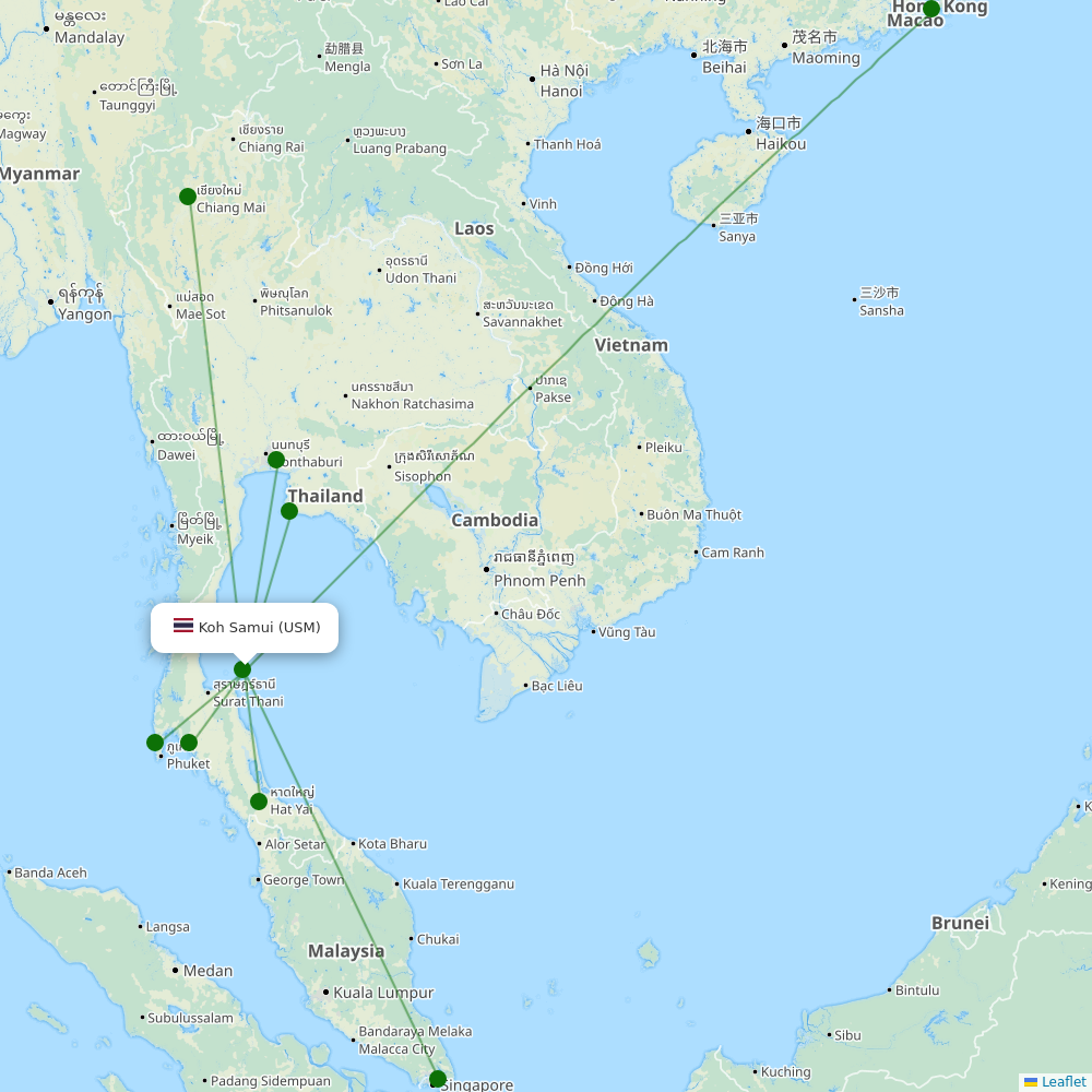 Samui destination map