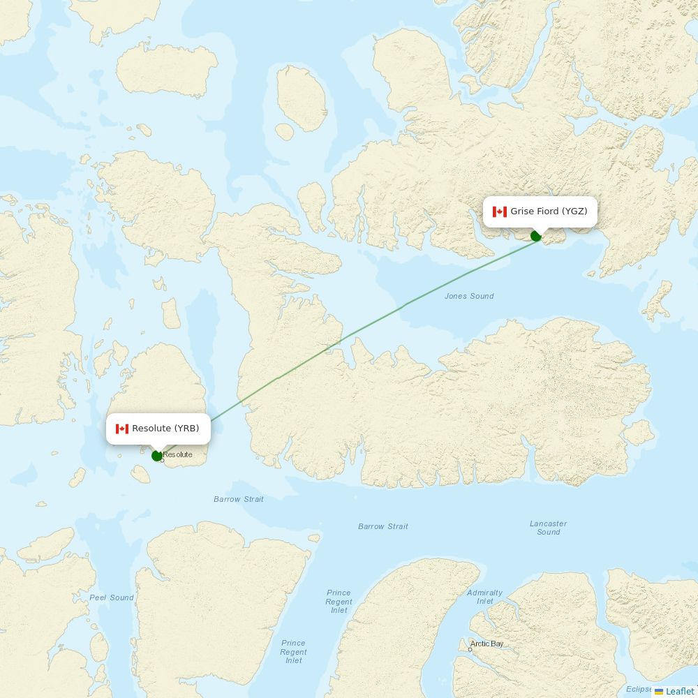 Grise Fiord Airport (YGZ) arrivals today Airport Information