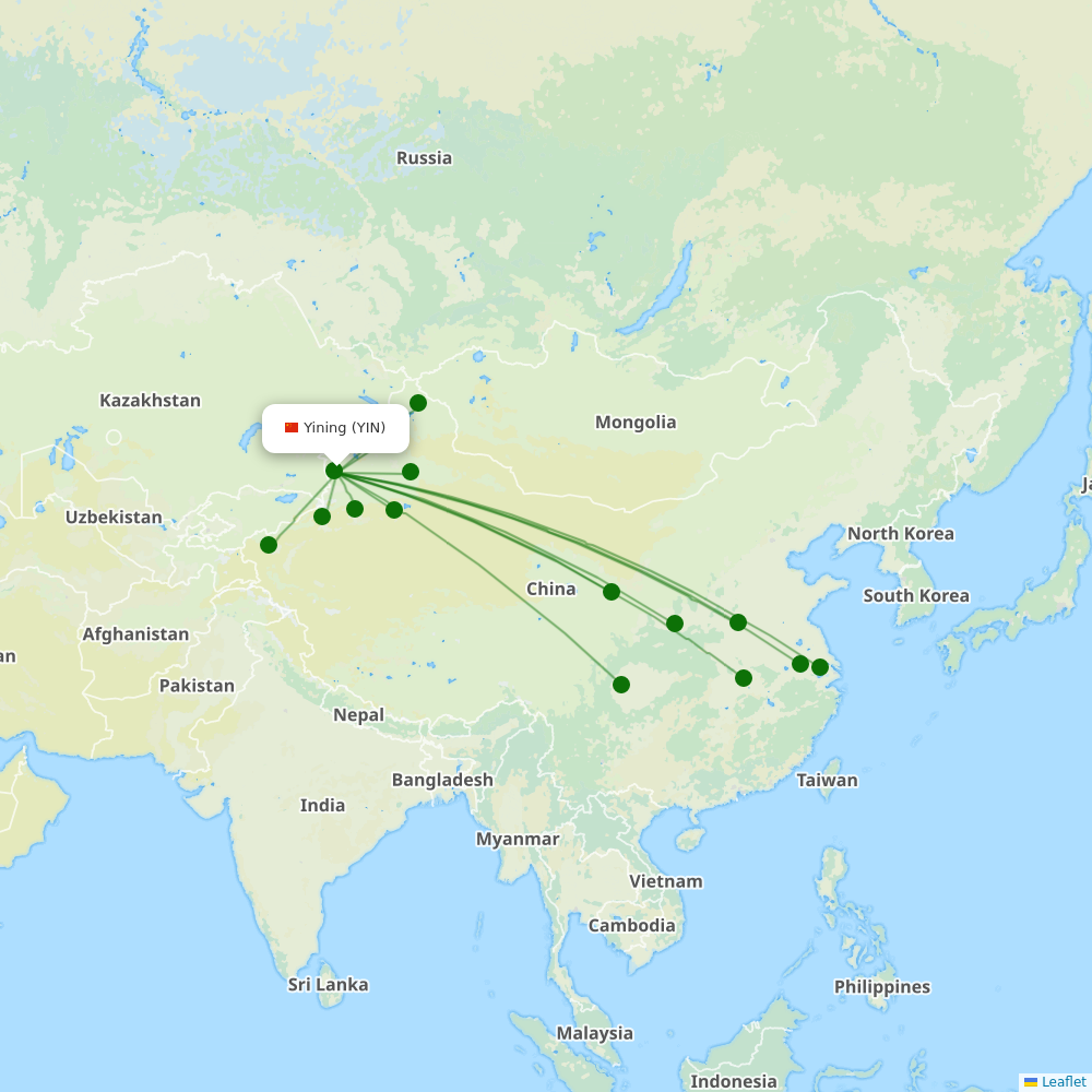 Yining Airport (YIN) departures today | Airport Information