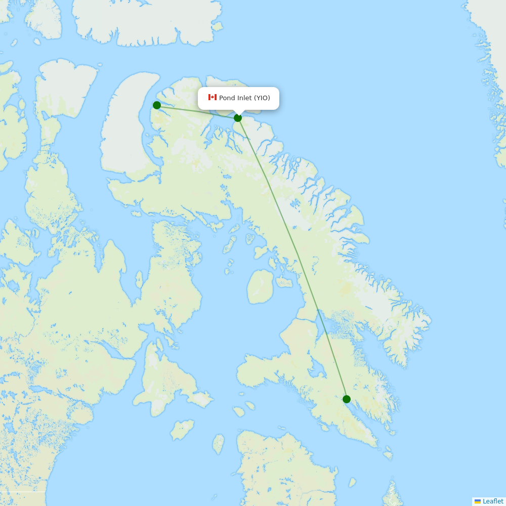 Route map over YIO airport