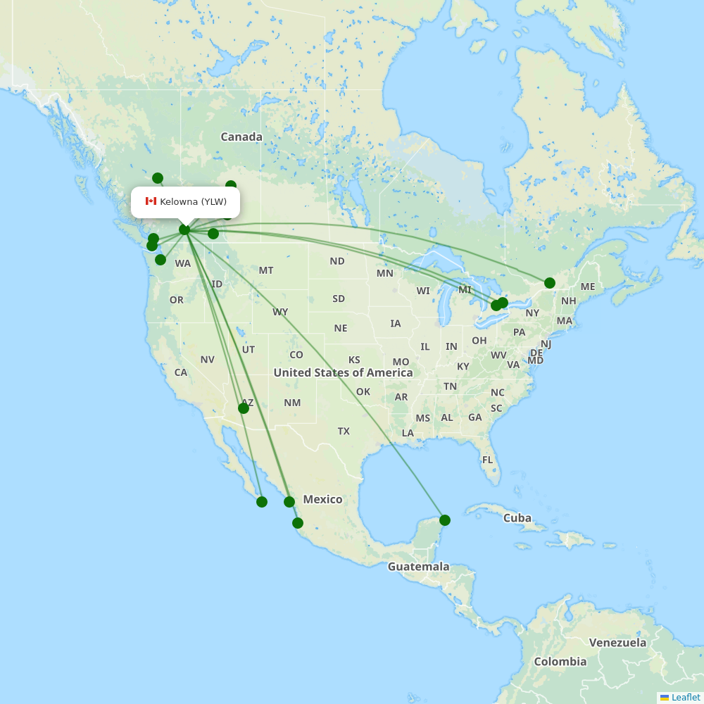 Kelowna destination map